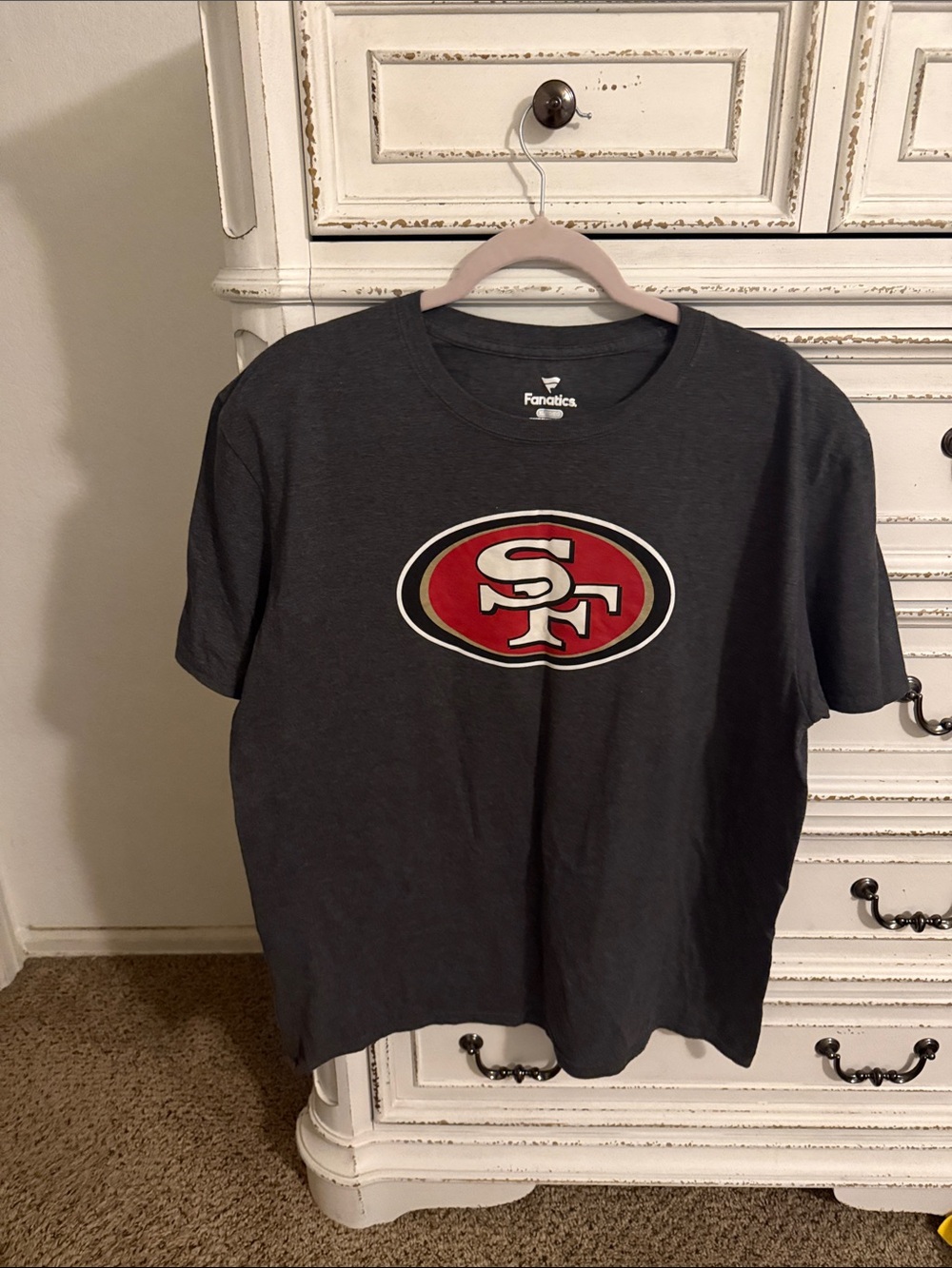 Fanatics Men's Charcoal Gray San Francisco 49ers Logo Tee